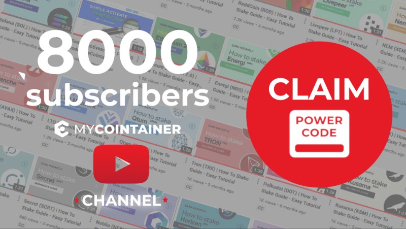 MyCointainer 8000 YouTube Subscriber Giveaway