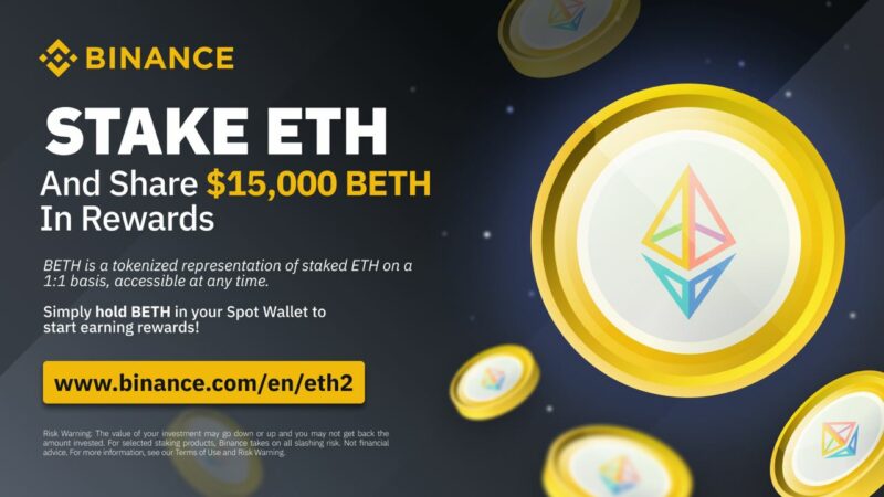 Binance Stake ETH and Share $15,000 BETH rewards