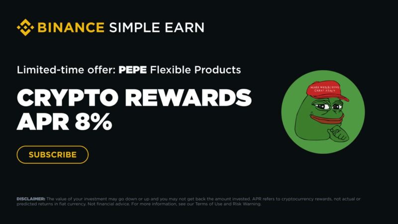 Binance Simple Earn x PEPE Flexible Products