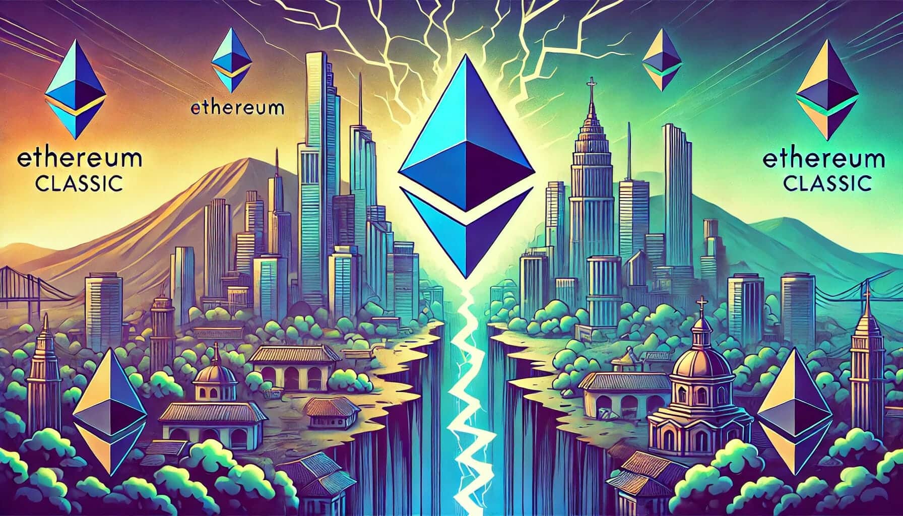 the split between Ethereum and Ethereum Classic.