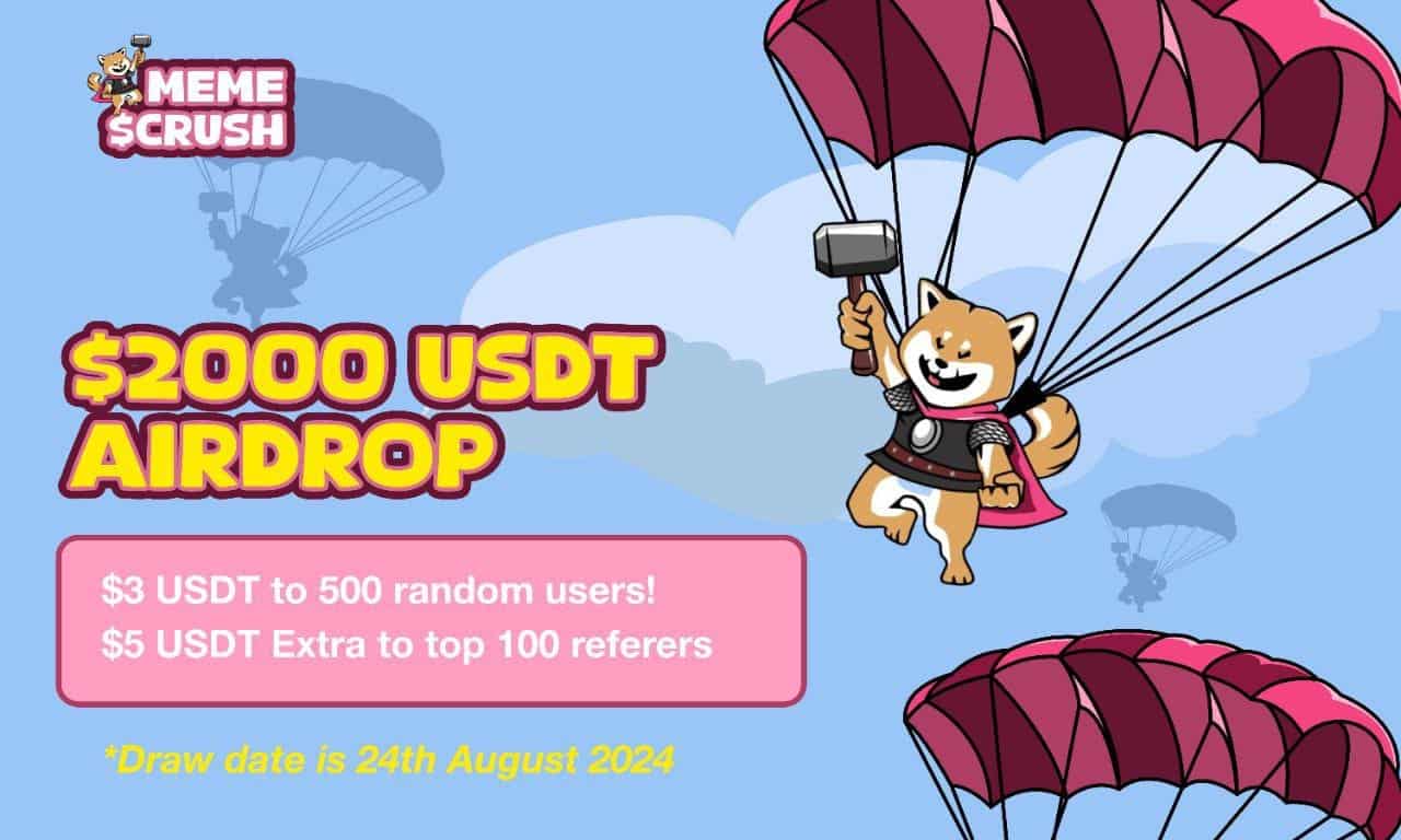 Memecrush Airdrop 2,000 $USDT