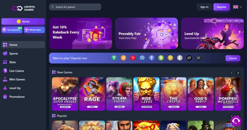 Crypto Games Casino: Exclusive 200% Bonus up to 20,000 USDT