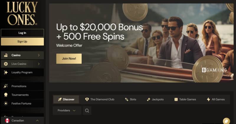 Lucky Ones Casino: Win Up to €20,000 + 500 Free Spins