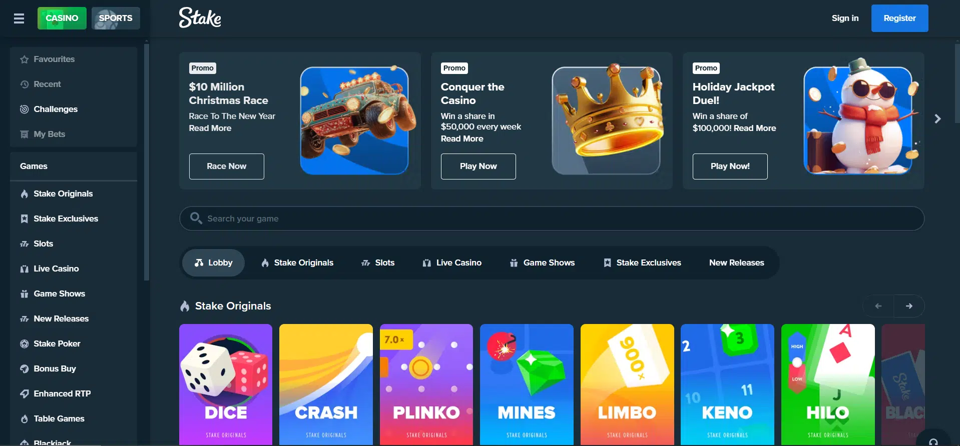 Stake online casino