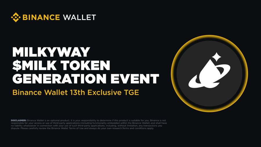 Binance Wallet MilkyWay TGE Airdrop
