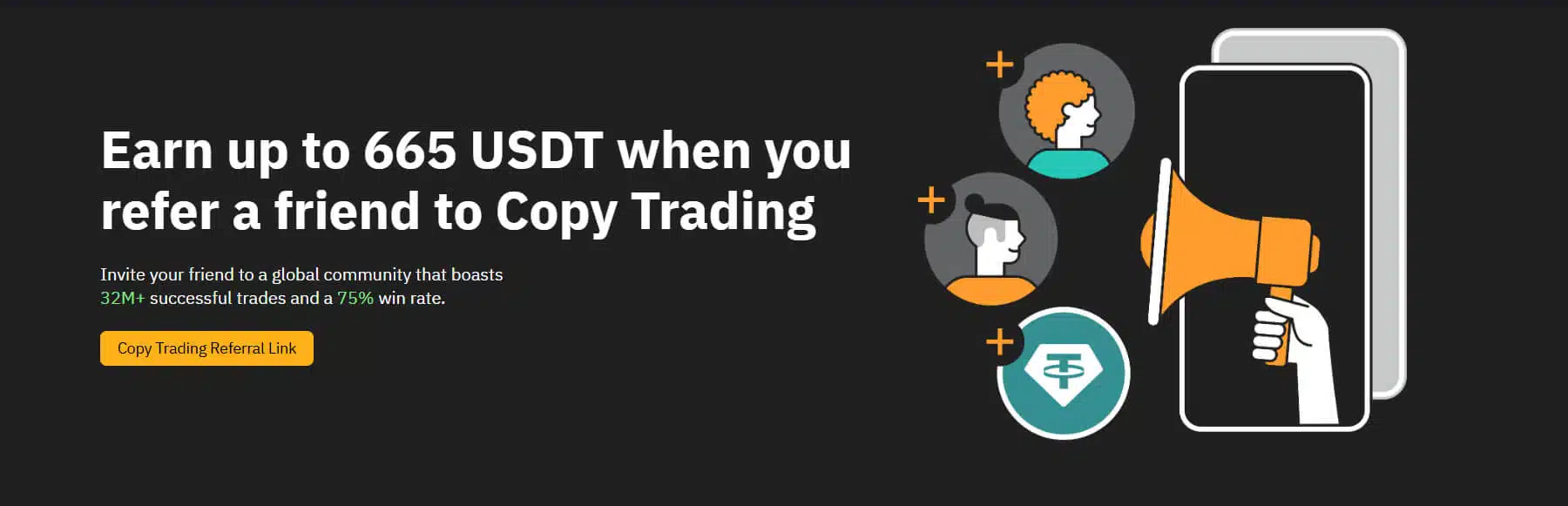 Bybit Copy Trading Giveaway Earn Up to 665 USDT by Referring Friends