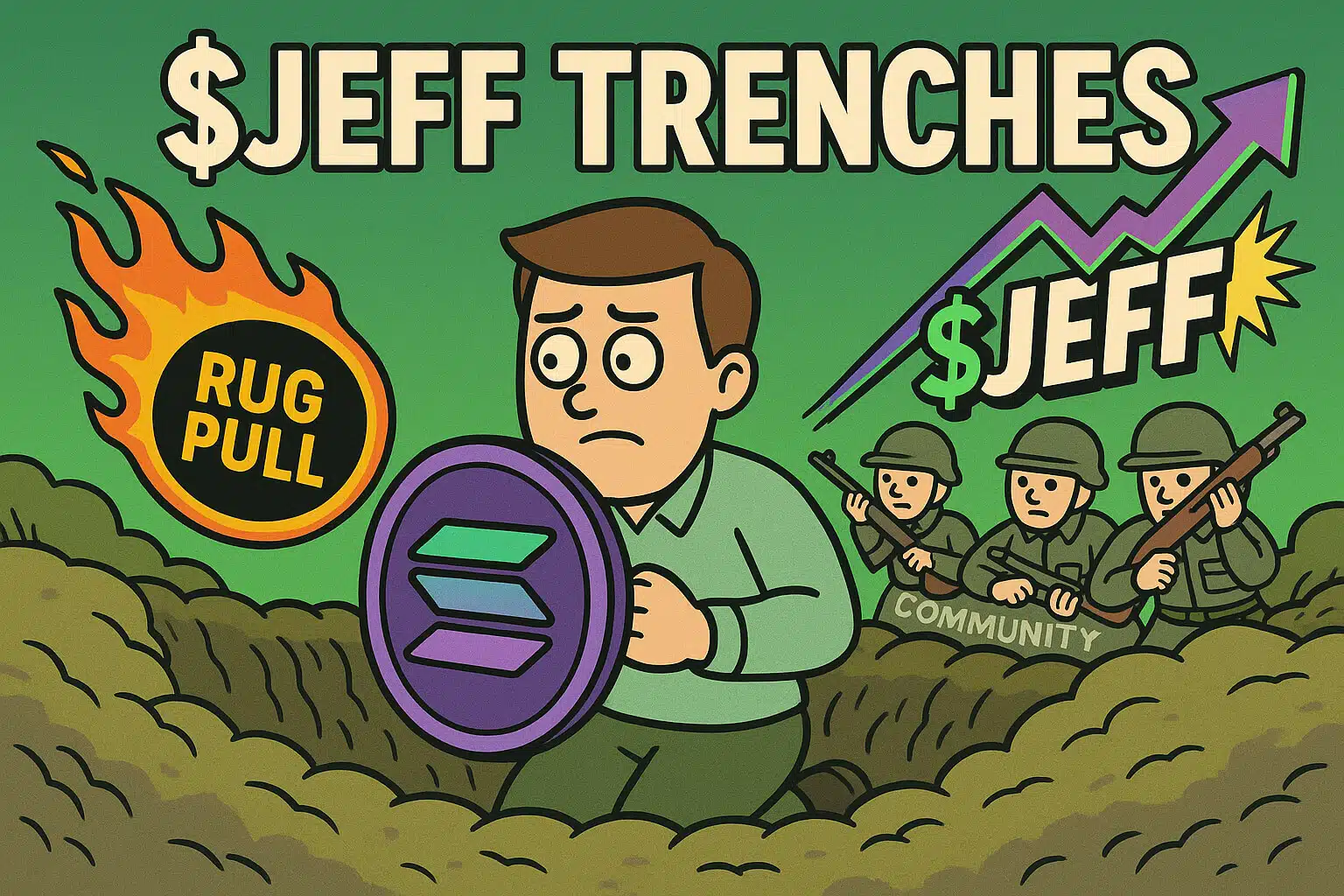 Tired of PVP Rugs? $JEFF Is Bringing Back Real Trenches to Solana Memes