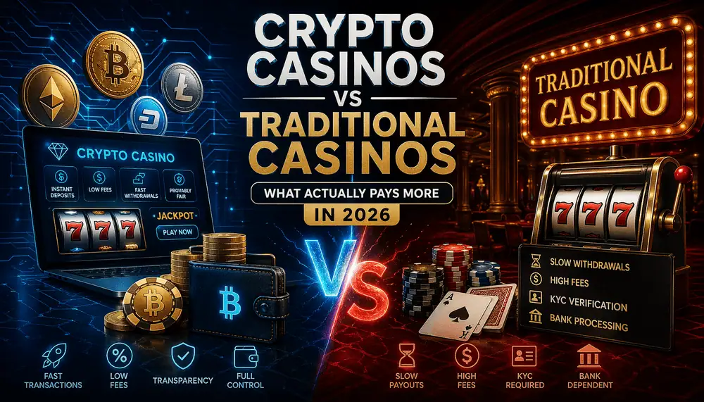 Crypto Casinos vs Traditional Casinos: What Actually Pays More in 2026