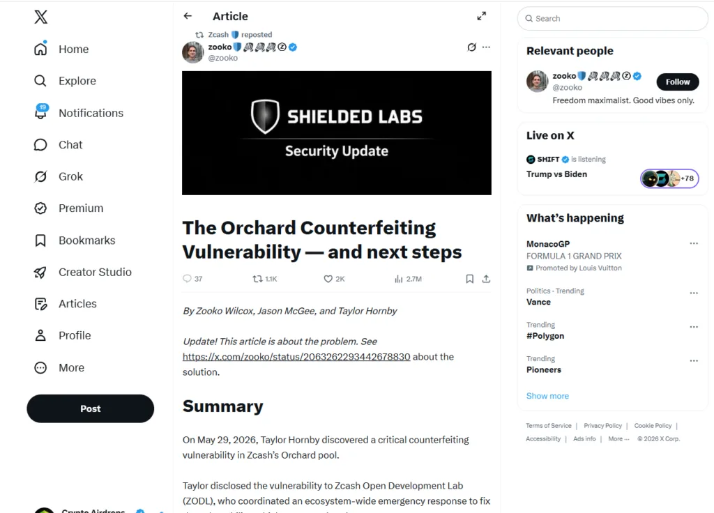 Warum das Krypto-Privacy-Meta kämpft – ZEC-Bugs und Monero-Audit-Risiken