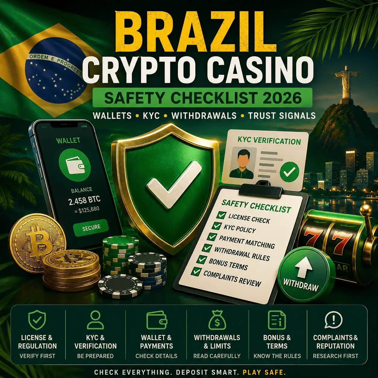 Brazil Crypto Casino Safety Checklist 2026: Wallets, KYC, Withdrawals and Trust Signals