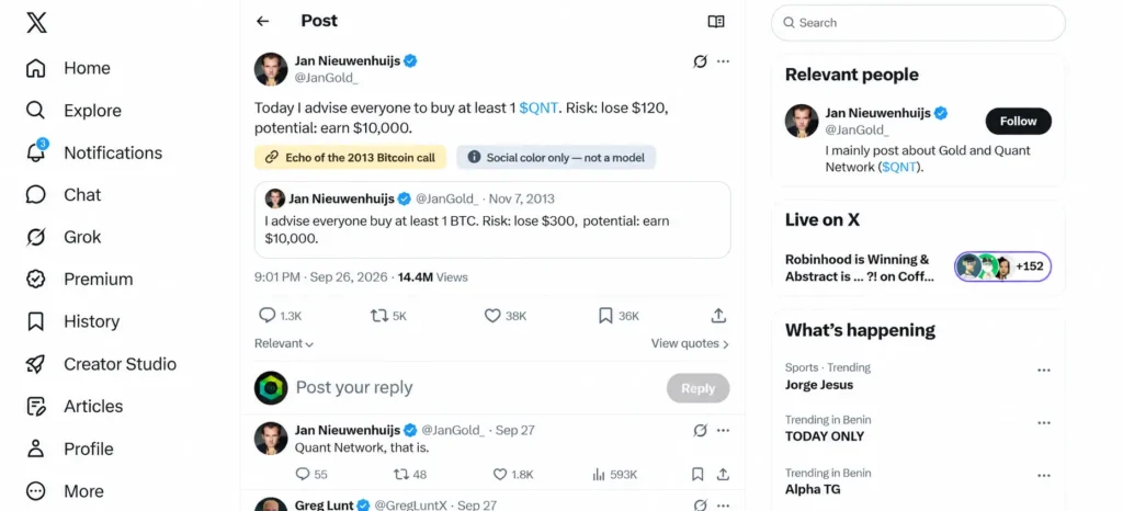 Crypto Market Outlook Quant Network Is Going Viral After Years of Quiet Bank Pilots